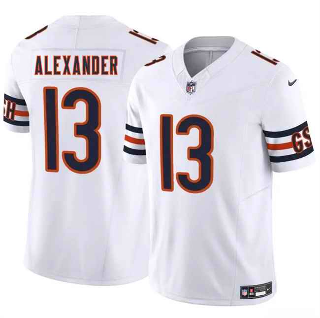 Men's Chicago Bears #13 Maurice Alexander White 2025 F.U.S.E. Vapor Untouchable Limited Stitched Football Jersey